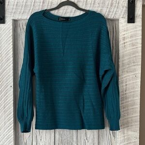 Zesica Teal Women's Crew Neck Sweater